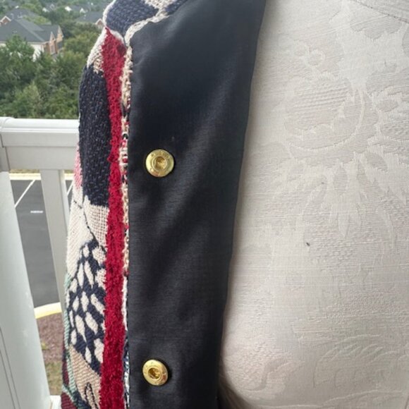 Upcycled military-style jacket. Size Small. - Picture 10 of 11